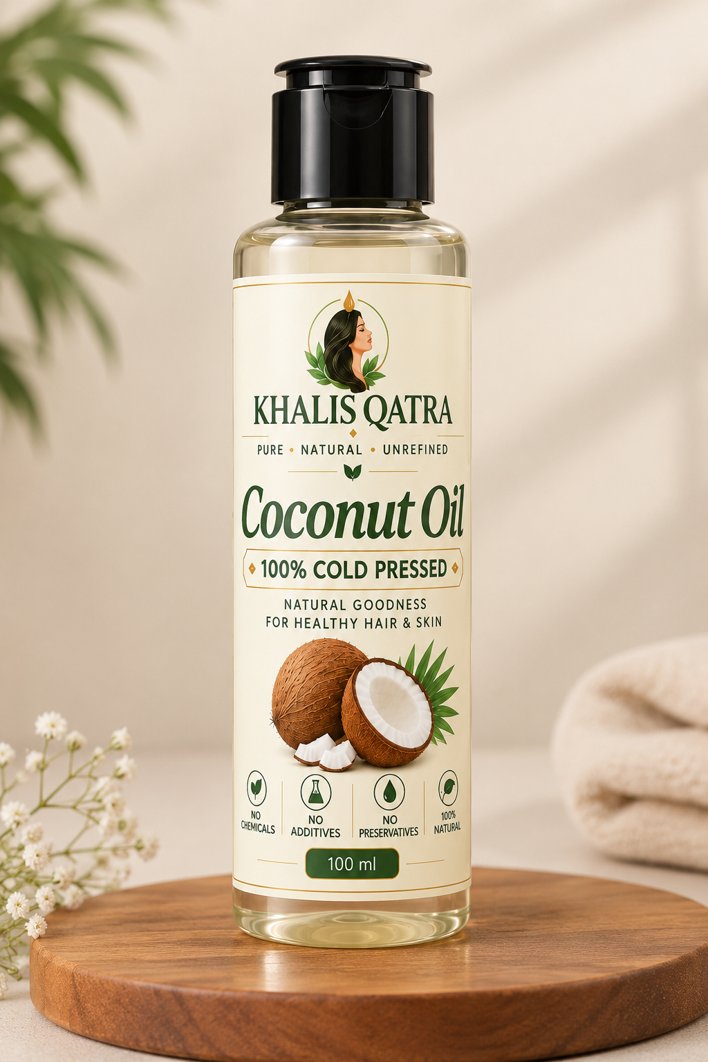 Khalis Qatra 100% Cold Pressed Coconut Oil